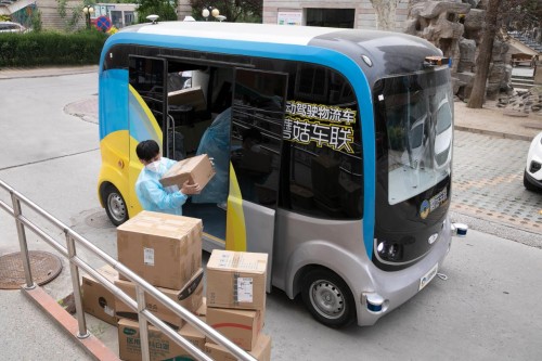  科技抗疫 蘑菇车联自动驾驶驶入北京顺义