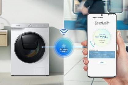  三星智慕系列洗衣机夏季模式待机中，助力轻松勤换洗