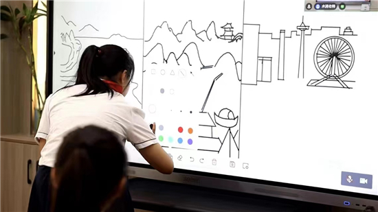  让一块屏“活”起来 三省百名学生同屏共创现代版《千里江山图》