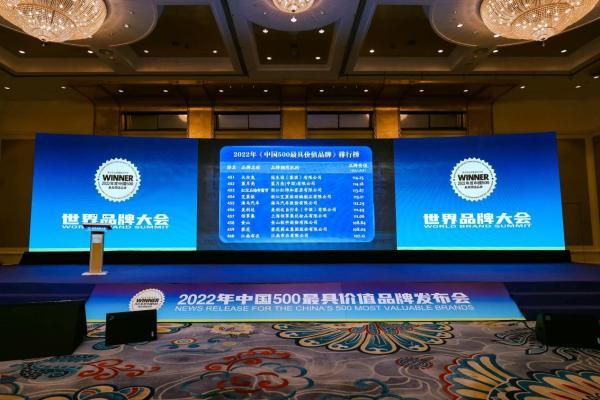 红宝石墙布窗帘以113.87亿元再次荣登中国500最具价值品牌 比2021年跃升15位