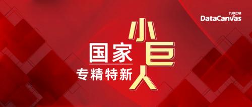 九章云极DataCanvas公司入选国家专精特新“小巨人”企业！