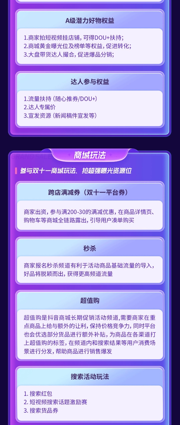 抖音电商推出五大扶持政策，助力潜力商家双十一生意爆发