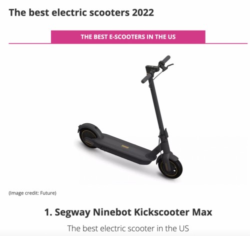 2022全球最佳电动滑板车/平衡车名单出炉，九号公司产品赫然在列