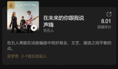 腾讯音乐浪潮榜10月榜单揭榜：爵士、摇滚佳作频出 独立音乐风头正劲