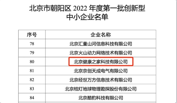 水滴公司获评朝阳区创新型中小企业