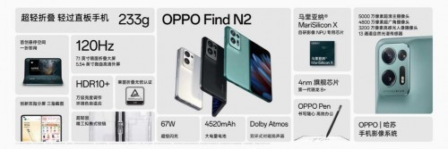 折叠屏的重大里程碑，OPPO正式发布Find N2系列折叠屏新品