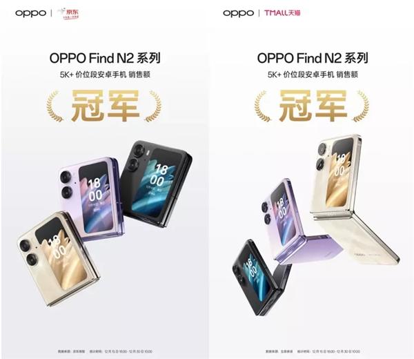 5K+价位段销售额双冠军！OPPO Find N2 Flip首销展现出众产品力