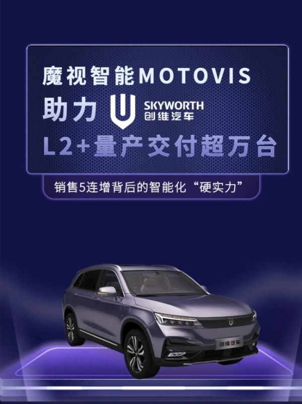 魔视智能MOTOVIS助力创维汽车，L2+超万台量产交付