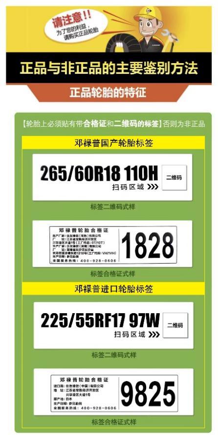 保障车主权益请购买正品轮胎 邓禄普轮胎公司声明 