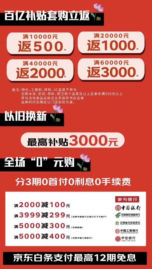 整点抽奖、套购立减、以旧换新最高补贴3000元 昆明京东MALL正式开业 “京”喜加倍 