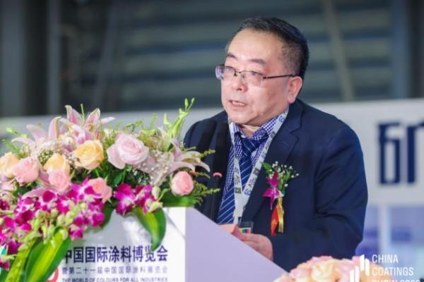 2023中国国际涂料博览会在沪盛大开幕，刘普军会长宣布开幕 