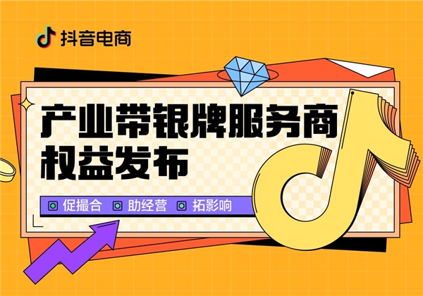 抖音电商产业带银牌服务商权益发布，助力服务商能力升级！