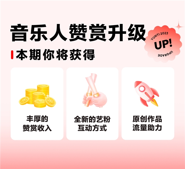  网易云音乐「云梯计划」再获升级，全新“赞赏”功能解锁音乐人收益新方式 