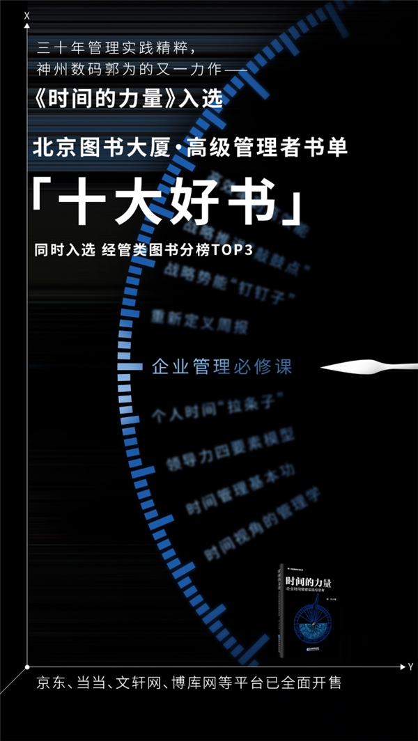 “北京图书大厦·高级管理者书单”发布，《时间的力量》成功入选