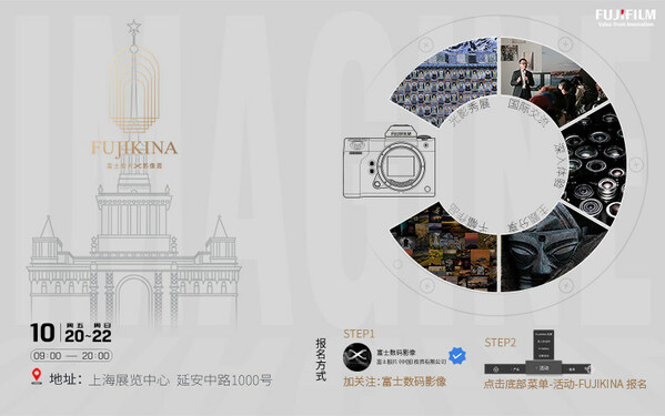  FUJIKINA富士胶片影像周将于10月20日在上海展览中心隆重开幕