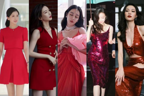 5位穿红礼裙的女明星，朱梓橦优雅，江疏影动人，迪丽热巴魅惑