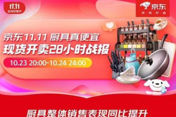 京东厨具11.11产业带好物受热捧 石家庄珐琅锅、凤阳玻璃制品、温州厨房置物架等产业带28小时成交额同比增长超300%