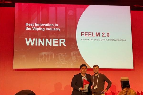 思摩尔在英国推出一次性千口技术FEELM 2.0，斩获行业创新大奖