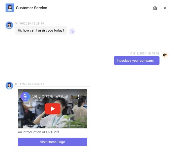 GPTBots：卡片&表单消息，提供更丰富的客服体验