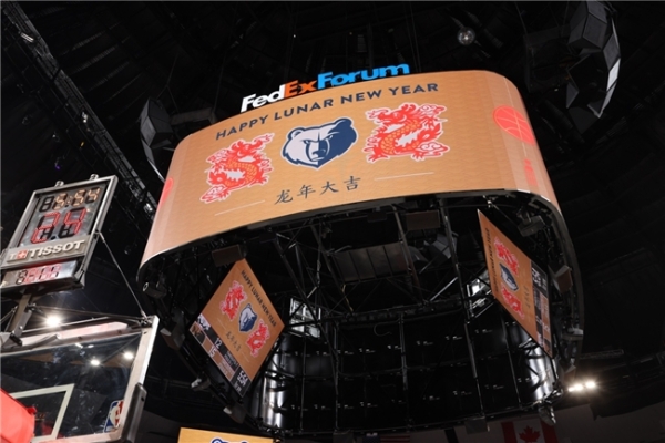 龙腾狮舞孟菲斯尽显中国元素，NBA赛场欢庆中国年