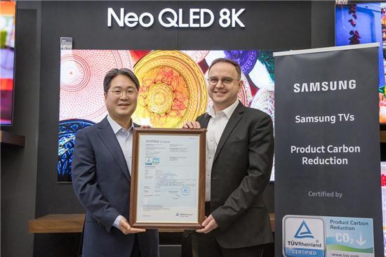 三星2024 Neo QLED、OLED和Lifestyle电视荣获 “产品碳减排”认证