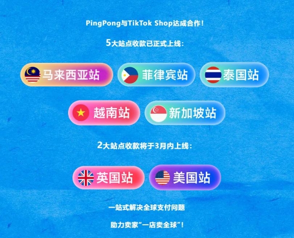 PingPong重磅上线TikTok Shop全站点收款,携手官方开展2024跨境招商大会即将启幕