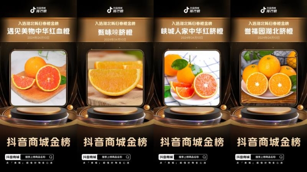  抖音电商发布“湖北宜昌·春橙节”活动数据，超百万名消费者下单购买