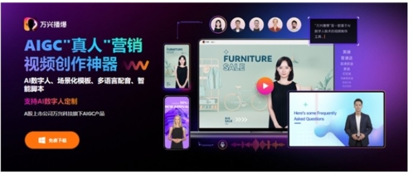 AI赋能创作升级 万兴科技旗下万兴播爆亿图图示入围实力AI产品Top50