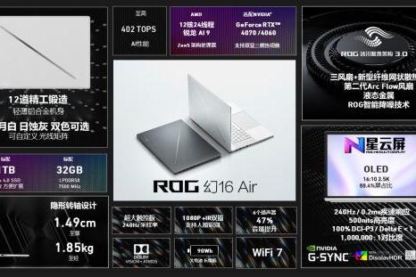 总算力402TOPS 全新ROG幻16 Air专业性能轻薄本正式发布