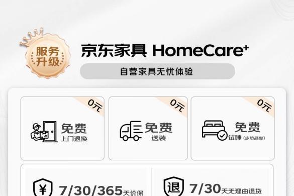 京东家具秋季家装节体验升级 HomeCare+自营服务上线支持免费送装