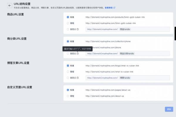  SHOPLINE上线「自定义URL」，搬迁无损升级