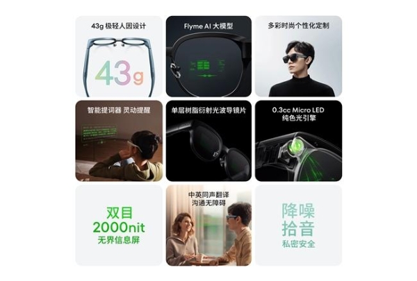 星纪魅族 MYVU AR 智能眼镜荣登2024年《财富》中国最佳设计榜