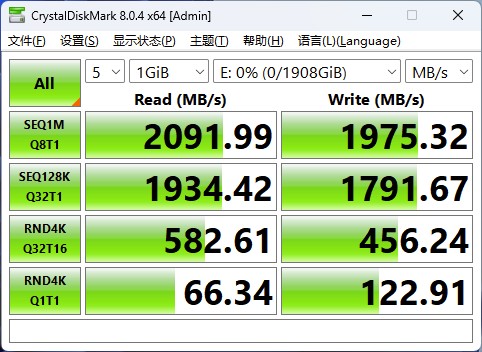 2000MB/s高速读写 强劲性能硬控职场