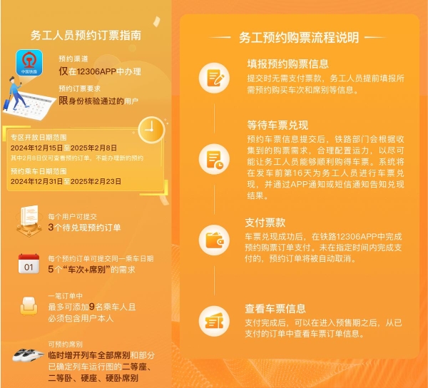 快来预约！鸿蒙原生版铁路12306已支持学生和务工人员预约春运购票