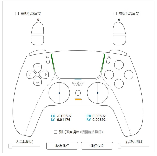  谷粒科技给手柄测试工具新增PS4和PS5游戏手柄的摇杆校准功能