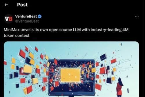 上海AI独角兽MiniMax发布新一代开源模型，创新突破受海内外好评