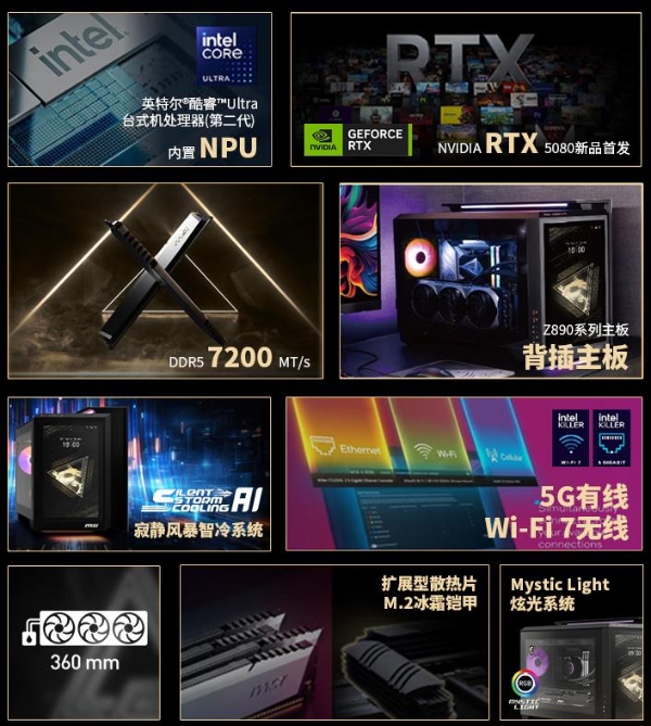 微星MEG VISION X AI幻影主机震撼上市：RTX 5080 AI交互革新体验