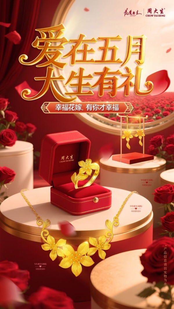 周大生 “爱在五月 大生有礼” 盛典开启，“黄金以旧换新” 加码幸福