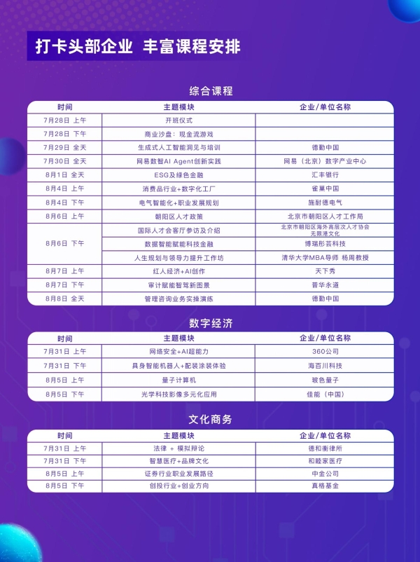  朝阳区2025青年精英见习计划全球招募！名企见习+丰富课程+头部企业内推资格 