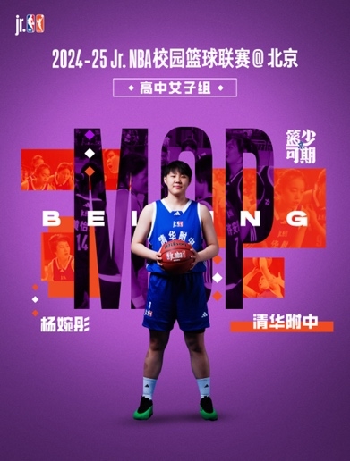  清华附中男篮女篮包揽2024-25 Jr. NBA校园篮球联赛@北京 冠军