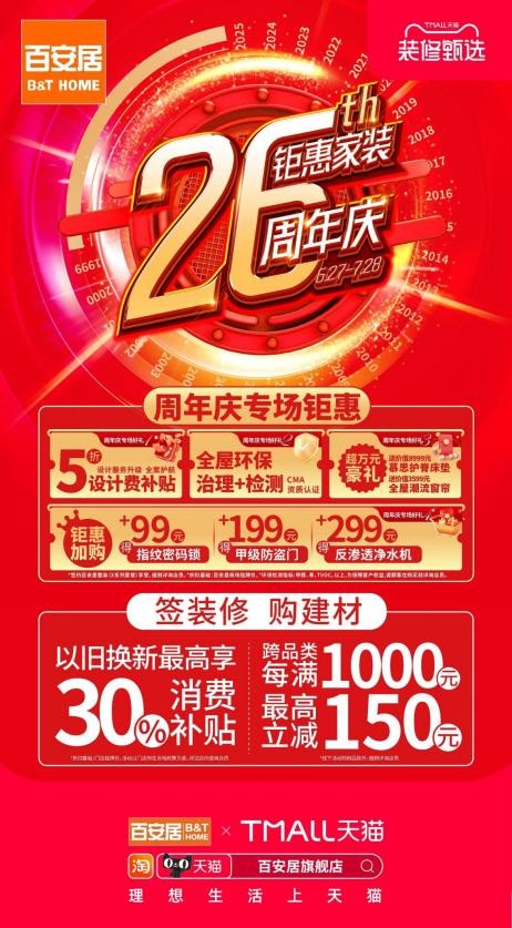 百安居26周年庆暨上海金桥店重装启幕 直营模式升级 异业联动共赢