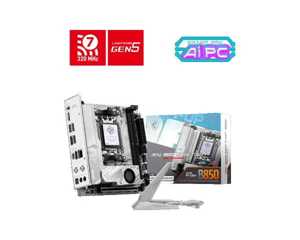  微星发布AMD首款纯白ITX主板MPG B850I EDGE TI WIFI刀锋 钛 