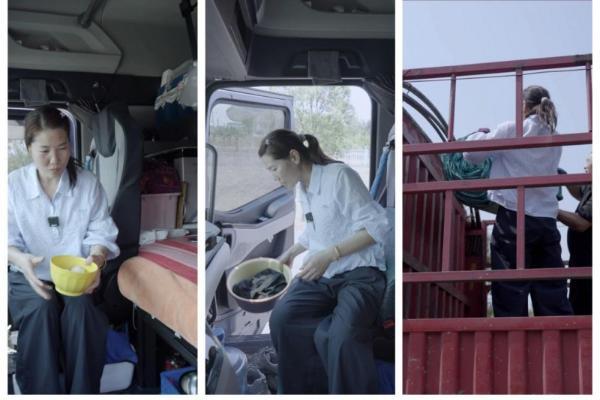  驰骋运输路！欧曼银河7燃气车：郭大姐夫妇温馨之家 生活赚钱两不误