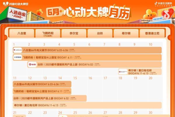  抖音心动上新日和抖音心动大牌日6月活动开启！