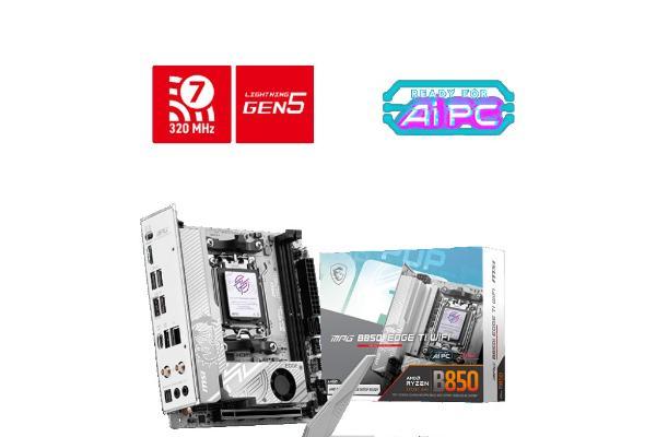  微星发布AMD首款纯白ITX主板MPG B850I EDGE TI WIFI刀锋 钛 