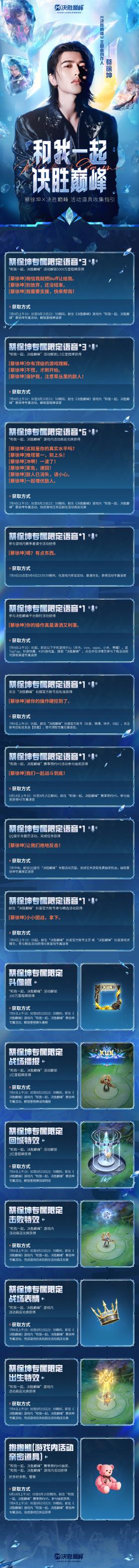 《决胜巅峰》上线首日，蔡徐坤新歌成洗脑神曲，百万ikun狂晒战绩！