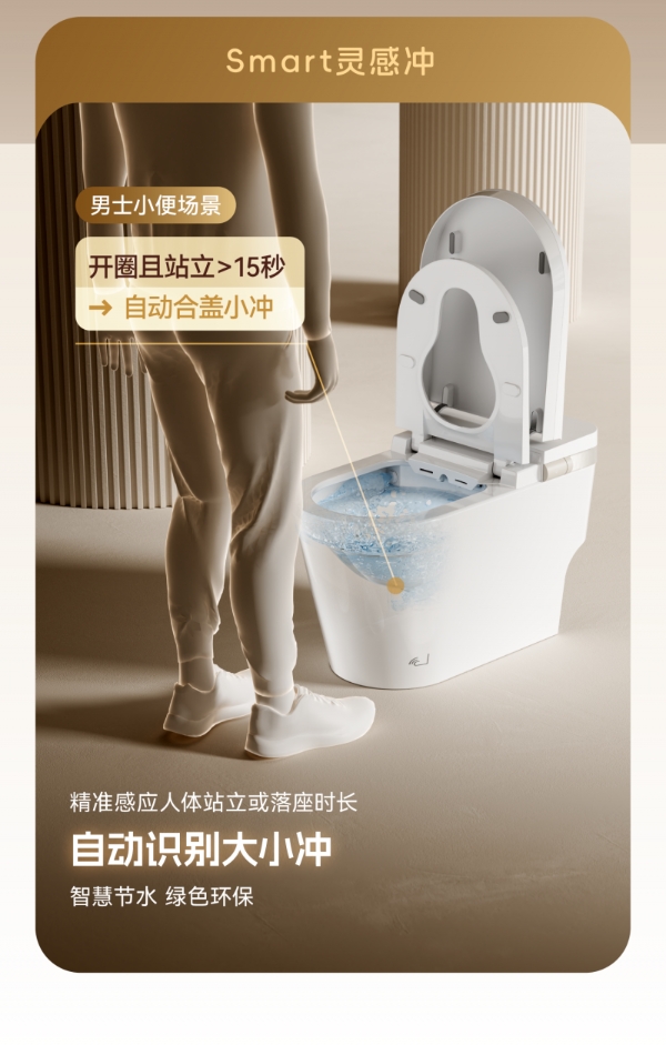 法恩莎T71智能坐便器 | 五重净菌 使用前后都洁净 