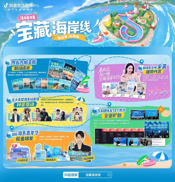 四省九城文旅联动造浪，抖音生活服务「宝藏海岸线」引爆文旅IP新势能 