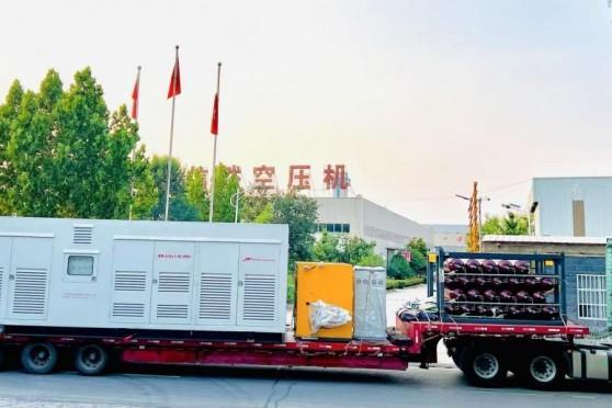 发货中国一汽解放 | 数千万元信然CNG天然气压缩机 减压撬 储气瓶组 装车 