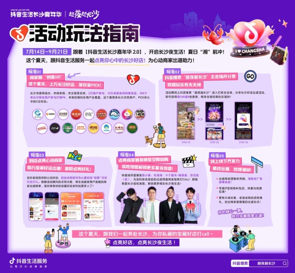 全民票选长沙夜经济C位好店！抖音生活长沙嘉年华商家冲榜战热辣开启 